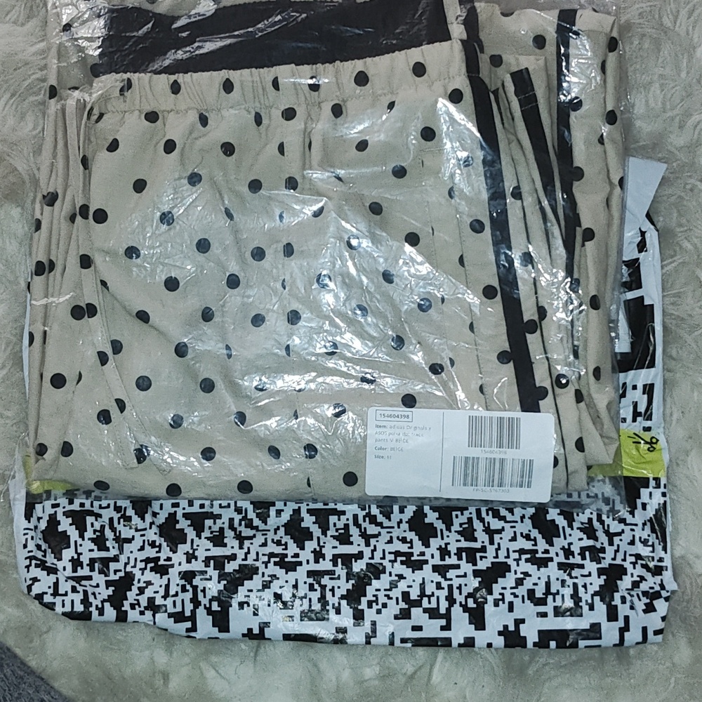 adidas Originals Stone Polka Dot Track Pants with Black Stripes - Picture 3 of 3